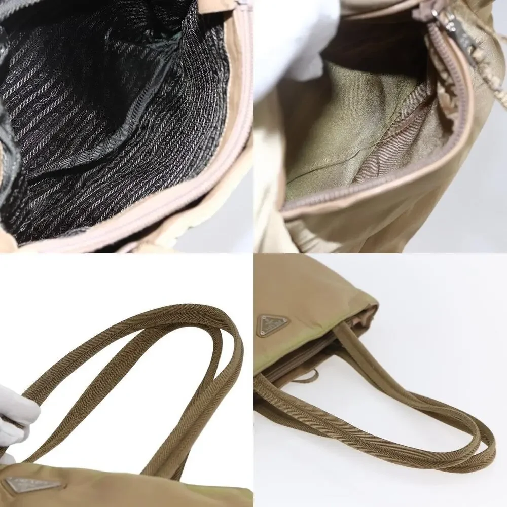 Prada Nylon Tote Bag Beige